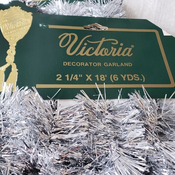 Unused Victoria Decorator Sliver Metallic Garland (lot of 3) - Picture 2 of 2